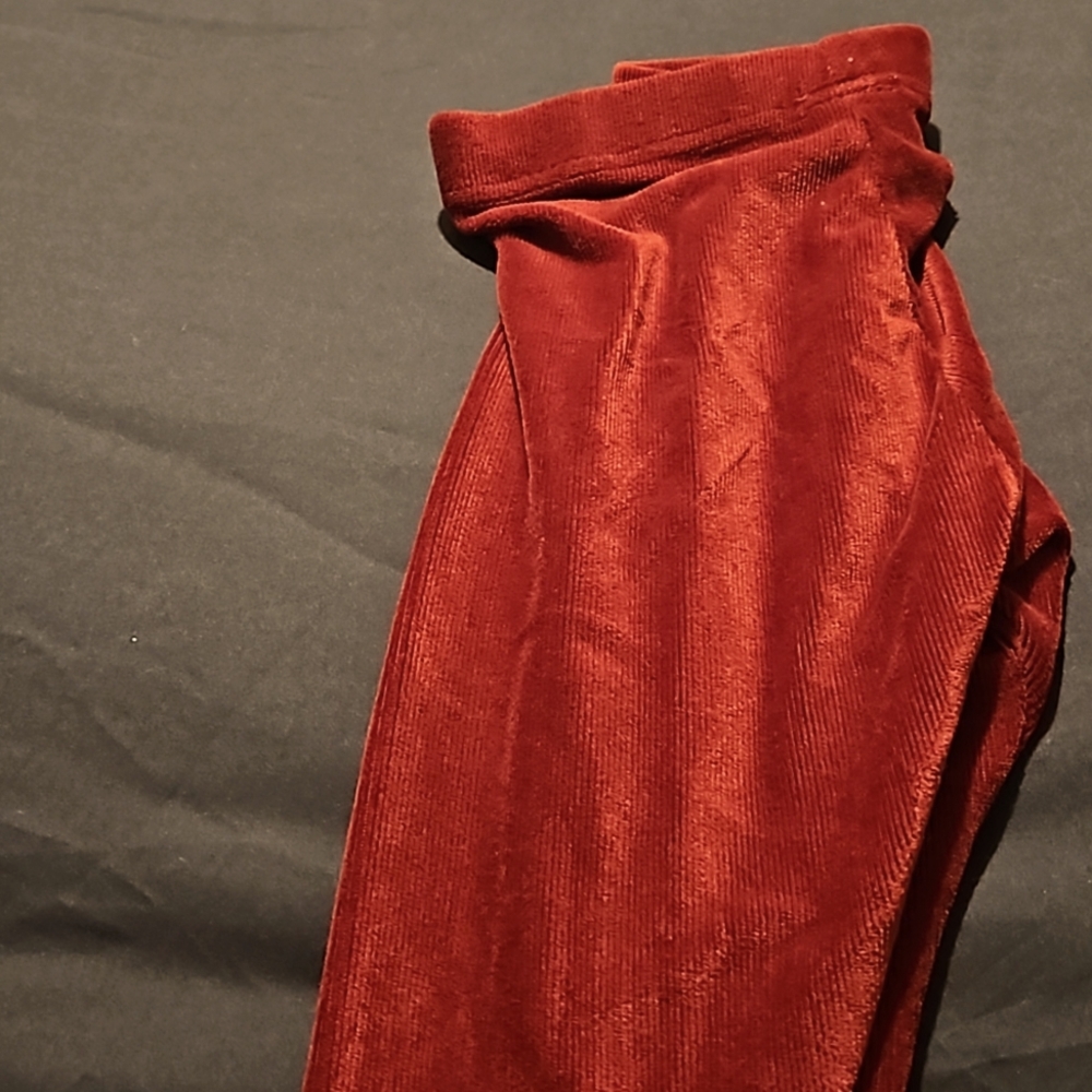 Burgundy corduroy leggings